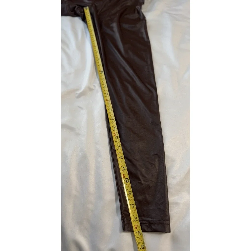 OFFLINE BY AERIE REAL LUXE FAUX LEATHER LEGGING Dark Maple M Granola‎ Girl